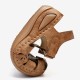 LOSTISY Women Cutout Hook Loop Breathable Comfy Casual Wedge Sandals LOSTISY Women Cutout Hook Loop Breathable Comfy Casual Wedge Sandals