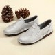 SOCOFY Folkways Embroidered Floral Cowhide Soft Sole Slip On Flat Leather Shoes SOCOFY Folkways Embroidered Floral Cowhide Soft Sole Slip On Flat Leather Shoes