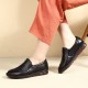 SOCOFY Folkways Embroidered Floral Cowhide Soft Sole Slip On Flat Leather Shoes SOCOFY Folkways Embroidered Floral Cowhide Soft Sole Slip On Flat Leather Shoes