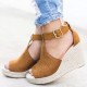 Women Espadrilles Peep Toe Buckle Comfy Casual Wedges Sandals Women Espadrilles Peep Toe Buckle Comfy Casual Wedges Sandals