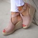Women Espadrilles Peep Toe Buckle Comfy Casual Wedges Sandals Women Espadrilles Peep Toe Buckle Comfy Casual Wedges Sandals