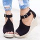 Women Espadrilles Peep Toe Buckle Comfy Casual Wedges Sandals Women Espadrilles Peep Toe Buckle Comfy Casual Wedges Sandals