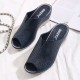 Women Breathable Hollow-out Peep Toe Wedges Sandals Women Breathable Hollow-out Peep Toe Wedges Sandals