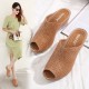 Women Breathable Hollow-out Peep Toe Wedges Sandals Women Breathable Hollow-out Peep Toe Wedges Sandals