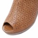 Women Breathable Hollow-out Peep Toe Wedges Sandals Women Breathable Hollow-out Peep Toe Wedges Sandals