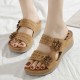 Women Flower Decoration Open Toe Message Soft Sole Comfy Casual Wedge Sandals Women Flower Decoration Open Toe Message Soft Sole Comfy Casual Wedge Sandals