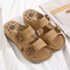 Women Flower Decoration Open Toe Message Soft Sole Comfy Casual Wedge Sandals Women Flower Decoration Open Toe Message Soft Sole Comfy Casual Wedge Sandals