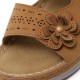 Women Flower Decoration Open Toe Message Soft Sole Comfy Casual Wedge Sandals Women Flower Decoration Open Toe Message Soft Sole Comfy Casual Wedge Sandals