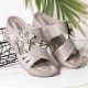 LOSTISY Women Flower Decoration Slip On Hollow Out Soft Casual Wedge Sandals LOSTISY Women Flower Decoration Slip On Hollow Out Soft Casual Wedge Sandals