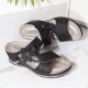 LOSTISY Women Flower Decoration Slip On Hollow Out Soft Casual Wedge Sandals LOSTISY Women Flower Decoration Slip On Hollow Out Soft Casual Wedge Sandals