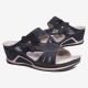 LOSTISY Women Flower Decoration Slip On Hollow Out Soft Casual Wedge Sandals LOSTISY Women Flower Decoration Slip On Hollow Out Soft Casual Wedge Sandals