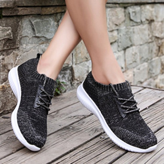 Women Casual Breathable Knitted Lightweight Non-slip Sneakers Women Casual Breathable Knitted Lightweight Non-slip Sneakers