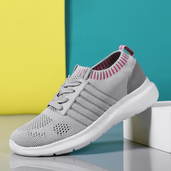 Women Casual Breathable Knitted Lightweight Running Sneakers Women Casual Breathable Knitted Lightweight Running Sneakers