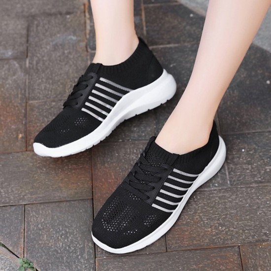 Women Casual Breathable Knitted Lightweight Running Sneakers Women Casual Breathable Knitted Lightweight Running Sneakers