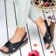 Women Hook Loop Open Toe Slingback Casual Summer Wedge Sandals Women Hook Loop Open Toe Slingback Casual Summer Wedge Sandals