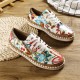 Women Folkways Printing Comfy Non Slip Casual Chunky Flats Shoes Women Folkways Printing Comfy Non Slip Casual Chunky Flats Shoes