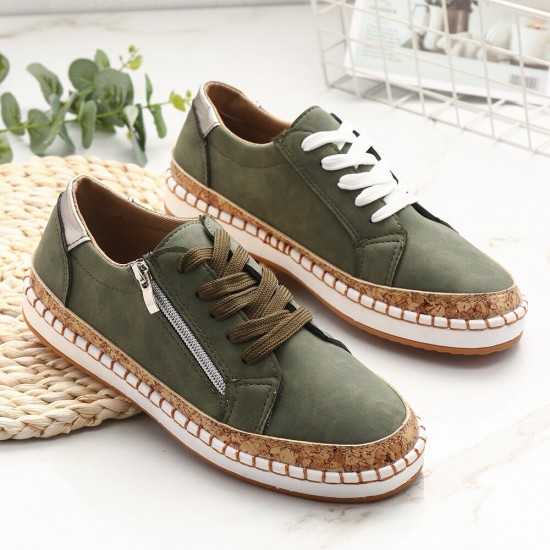 Women Folkways Printing Comfy Non Slip Casual Chunky Flats Shoes Women Folkways Printing Comfy Non Slip Casual Chunky Flats Shoes