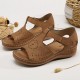 LOSTISY Women Open Toe Cutout Breathable Adjustable Strap Lightweight Casual Daily Wedge Sandals LOSTISY Women Open Toe Cutout Breathable Adjustable Strap Lightweight Casual Daily Wedge Sandals