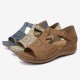 LOSTISY Women Open Toe Cutout Breathable Adjustable Strap Lightweight Casual Daily Wedge Sandals LOSTISY Women Open Toe Cutout Breathable Adjustable Strap Lightweight Casual Daily Wedge Sandals