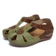 LOSTISY Women Cutout Breathable Color Stitching Casual Summer Wedge Sandals LOSTISY Women Cutout Breathable Color Stitching Casual Summer Wedge Sandals