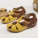 LOSTISY Women Cutout Breathable Color Stitching Casual Summer Wedge Sandals LOSTISY Women Cutout Breathable Color Stitching Casual Summer Wedge Sandals