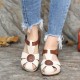 LOSTISY Women Cutout Breathable Color Stitching Casual Summer Wedge Sandals LOSTISY Women Cutout Breathable Color Stitching Casual Summer Wedge Sandals