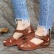 LOSTISY Women Cutout Breathable Color Stitching Casual Summer Wedge Sandals LOSTISY Women Cutout Breathable Color Stitching Casual Summer Wedge Sandals