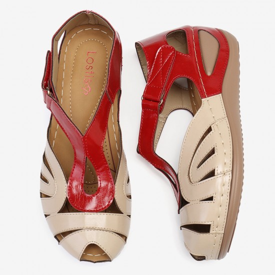 LOSTISY Women Cutout Hook Look Breathable Lightweight Casual Sandals LOSTISY Women Cutout Hook Look Breathable Lightweight Casual Sandals