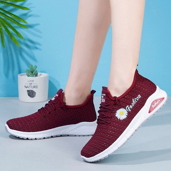 Women Letter Parttern Fabric Breathable Wearable Sports Casual Sneakers Women Letter Parttern Fabric Breathable Wearable Sports Casual Sneakers