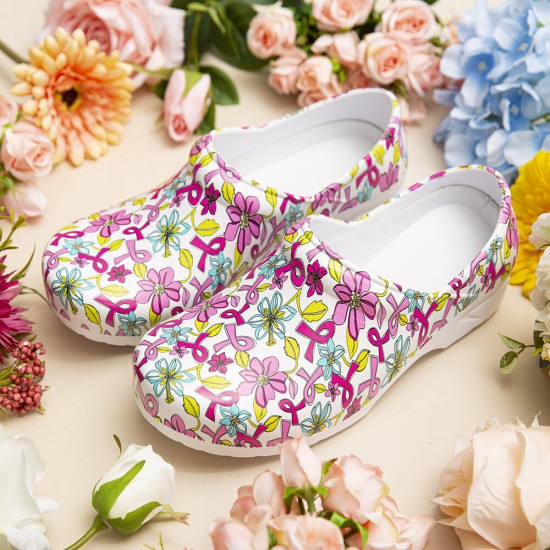 SOCOFY Floral Lightweight Floral Slip-on Waterproof Non-slip Garden Working Shoes Nursing Shoes SOCOFY Floral Lightweight Floral Slip-on Waterproof Non-slip Garden Working Shoes Nursing Shoes
