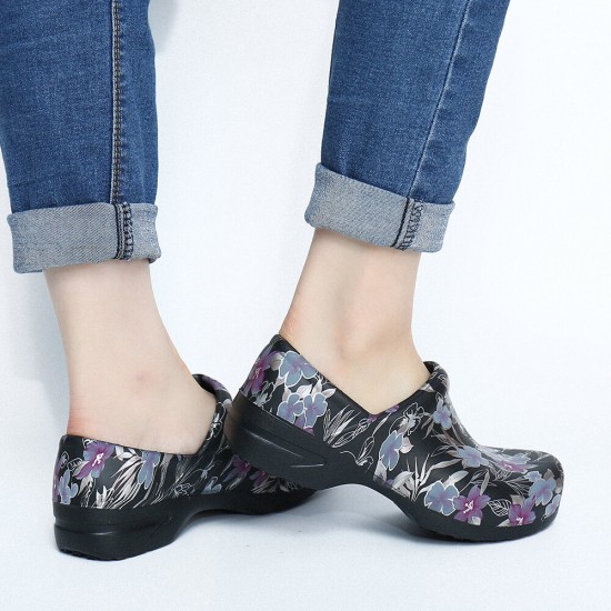 SOCOFY Floral Lightweight Floral Slip-on Waterproof Non-slip Garden Working Shoes Nursing Shoes SOCOFY Floral Lightweight Floral Slip-on Waterproof Non-slip Garden Working Shoes Nursing Shoes