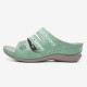 LOSTISY Women Embroidery Cutout Open Toe Slip On Casual Wedge Sandals LOSTISY Women Embroidery Cutout Open Toe Slip On Casual Wedge Sandals