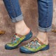 SOCOFY Handmade Leather Studded Floral Slip-on Flat Slides Mules Clogs Sandals SOCOFY Handmade Leather Studded Floral Slip-on Flat Slides Mules Clogs Sandals