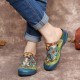SOCOFY Handmade Leather Studded Floral Slip-on Flat Slides Mules Clogs Sandals SOCOFY Handmade Leather Studded Floral Slip-on Flat Slides Mules Clogs Sandals