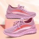 Women Running Knitted Stripe Detail Breathable Slip Resistant Casual Sneakers Women Running Knitted Stripe Detail Breathable Slip Resistant Casual Sneakers