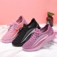 Women Running Knitted Stripe Detail Breathable Slip Resistant Casual Sneakers Women Running Knitted Stripe Detail Breathable Slip Resistant Casual Sneakers