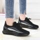 Women Running Knitted Stripe Detail Breathable Slip Resistant Casual Sneakers Women Running Knitted Stripe Detail Breathable Slip Resistant Casual Sneakers