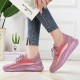 Women Running Knitted Stripe Detail Breathable Slip Resistant Casual Sneakers Women Running Knitted Stripe Detail Breathable Slip Resistant Casual Sneakers