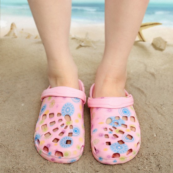 SOCOFY Women Butterfly Floral Waterproof Non-slip Hollow Slide Sandals SOCOFY Women Butterfly Floral Waterproof Non-slip Hollow Slide Sandals