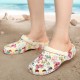 SOCOFY Women Butterfly Floral Waterproof Non-slip Hollow Slide Sandals SOCOFY Women Butterfly Floral Waterproof Non-slip Hollow Slide Sandals