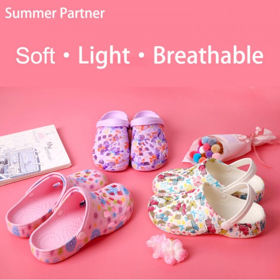 SOCOFY Women Butterfly Floral Waterproof Non-slip Hollow Slide Sandals SOCOFY Women Butterfly Floral Waterproof Non-slip Hollow Slide Sandals