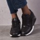 Large Size Women Round Toe Hollow Breathable Lace Up Wedges Sneakers Large Size Women Round Toe Hollow Breathable Lace Up Wedges Sneakers