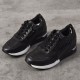 Large Size Women Round Toe Hollow Breathable Lace Up Wedges Sneakers Large Size Women Round Toe Hollow Breathable Lace Up Wedges Sneakers