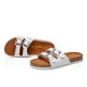 Large Size Women Beach Casual Dual Buckle Strap Soft Flat Cork Sandals Large Size Women Beach Casual Dual Buckle Strap Soft Flat Cork Sandals
