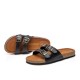 Large Size Women Beach Casual Dual Buckle Strap Soft Flat Cork Sandals Large Size Women Beach Casual Dual Buckle Strap Soft Flat Cork Sandals