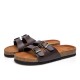 Large Size Women Beach Casual Dual Buckle Strap Soft Flat Cork Sandals Large Size Women Beach Casual Dual Buckle Strap Soft Flat Cork Sandals