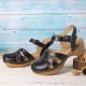 LOSTISY Women Hollow Closed Toe Solid Color Stitching Clogs Sandals LOSTISY Women Hollow Closed Toe Solid Color Stitching Clogs Sandals