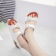Women Casual Solid Color Dual Buckle Strap Slingback Beach Cork Sandals Women Casual Solid Color Dual Buckle Strap Slingback Beach Cork Sandals