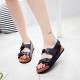 Women Casual Solid Color Dual Buckle Strap Slingback Beach Cork Sandals Women Casual Solid Color Dual Buckle Strap Slingback Beach Cork Sandals