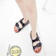 Women Casual Solid Color Dual Buckle Strap Slingback Beach Cork Sandals Women Casual Solid Color Dual Buckle Strap Slingback Beach Cork Sandals